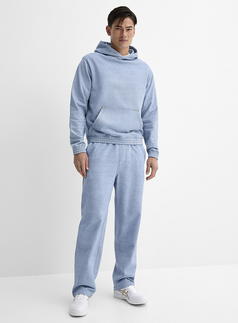 Jogger unisexe denim envers ratiné