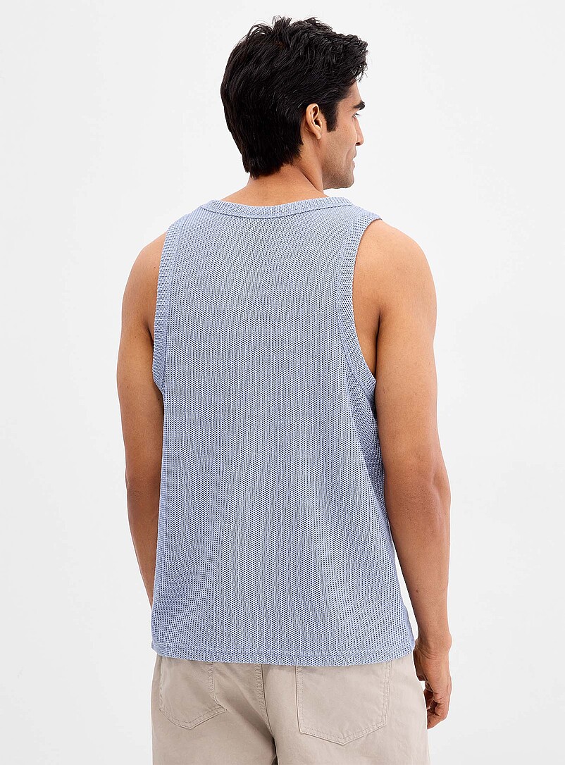 Le 31 Ivory Openwork knit tank <b>Comfort fit</b> for men