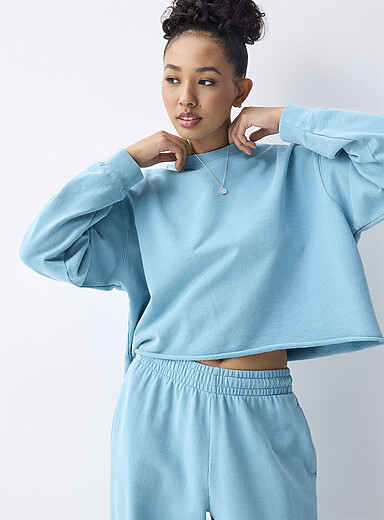 Le sweat court molleton