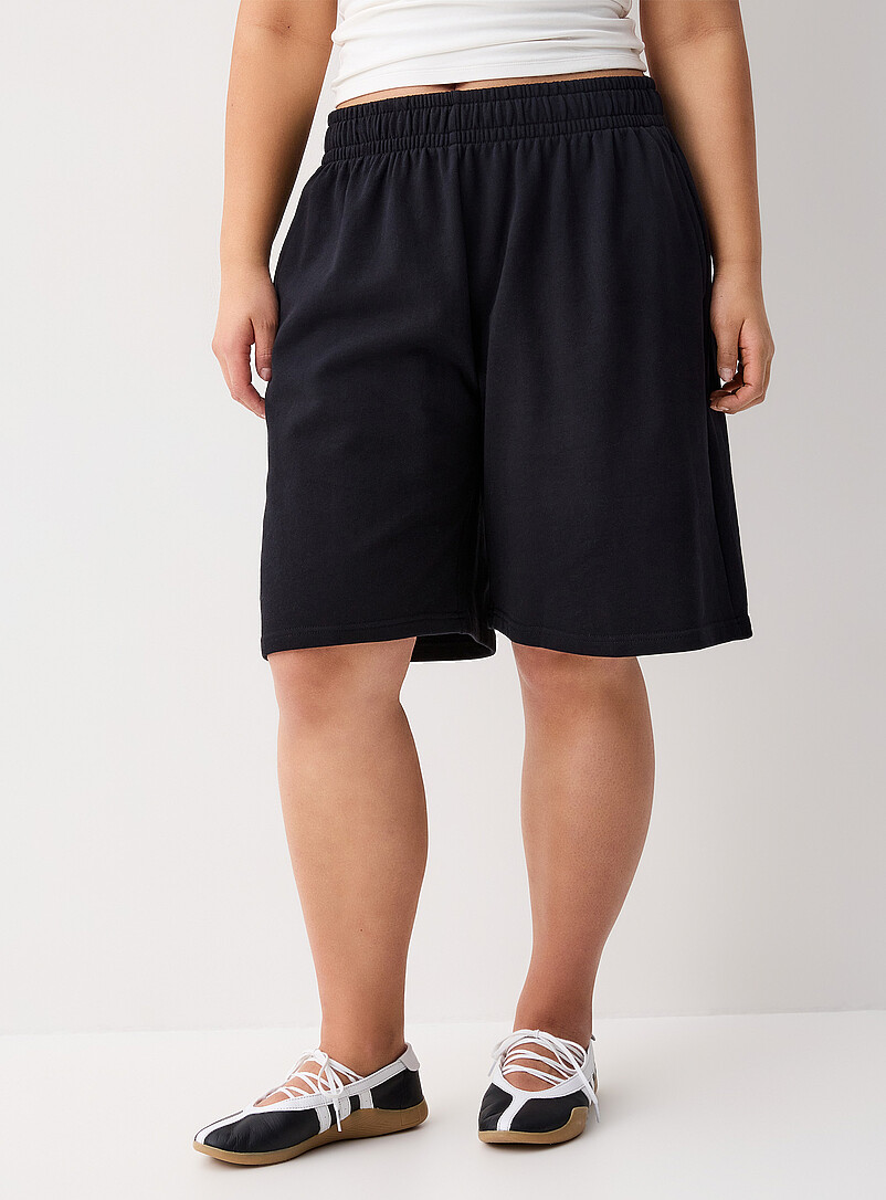 Twik Blue Relaxed French terry Bermuda short for women