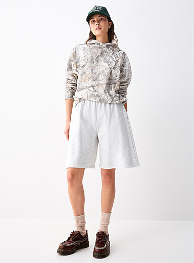 Relaxed French terry Bermuda short