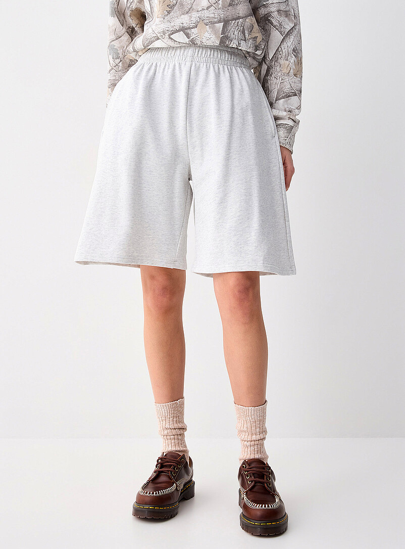 Twik: Le bermuda molleton ratin&eacute; relax Bleu pour femme