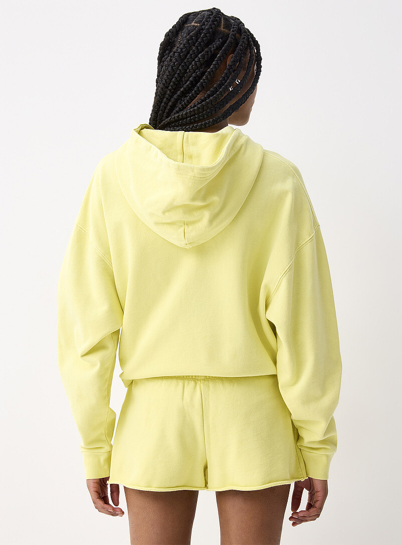 Twik Teal Terry-lined fleece mini short for women