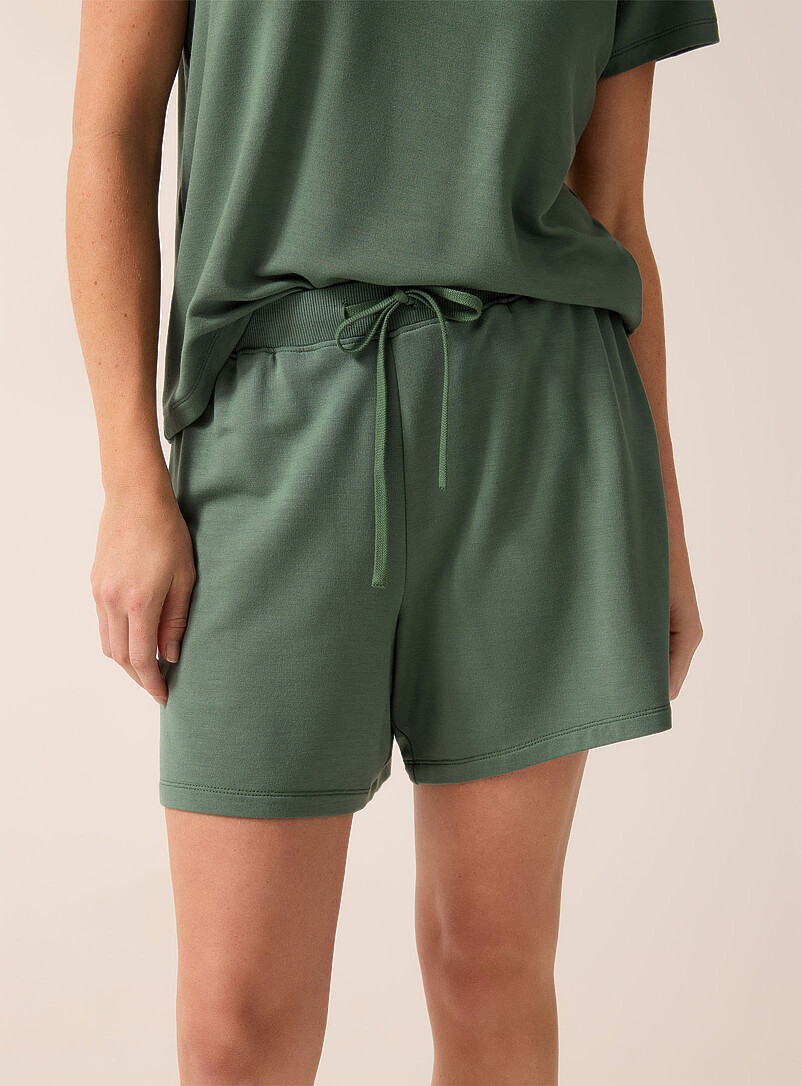 Miiyu Dark Grey Brushed underside supple lounge short for women