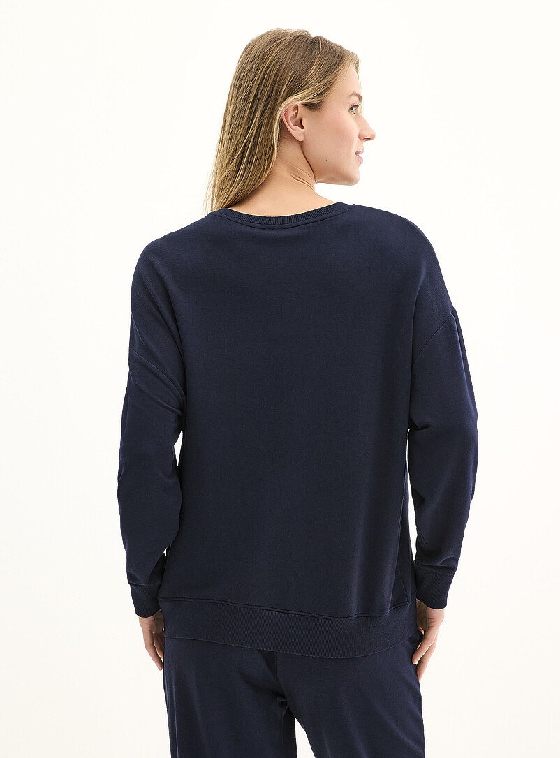 Miiyu: Le sweat souple envers bross&eacute; Bleu p&acirc;le - Bleu ciel pour femme