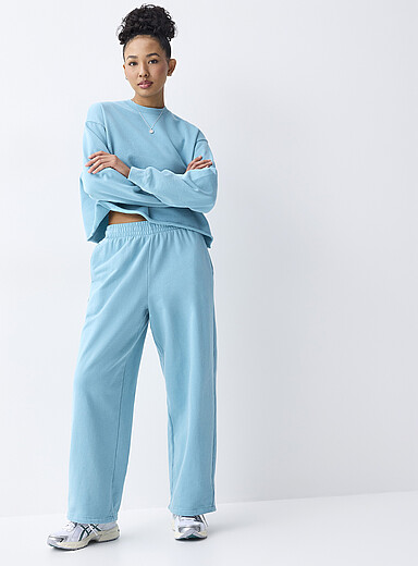 Le pantalon large molleton envers ratin&eacute;