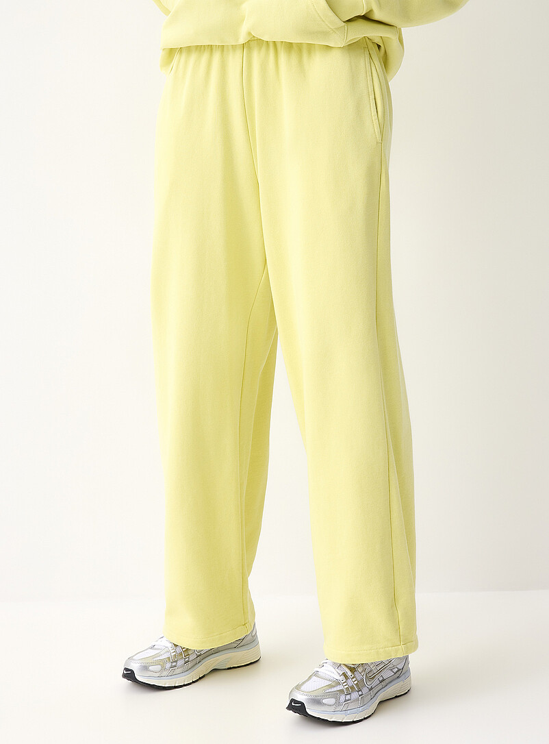 Twik Teal French terry wide-leg pant for women