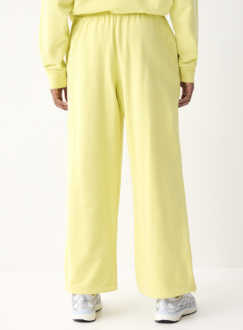 Twik: Le pantalon large molleton envers ratin&eacute; Vert fonc&eacute; - Mousse pour femme