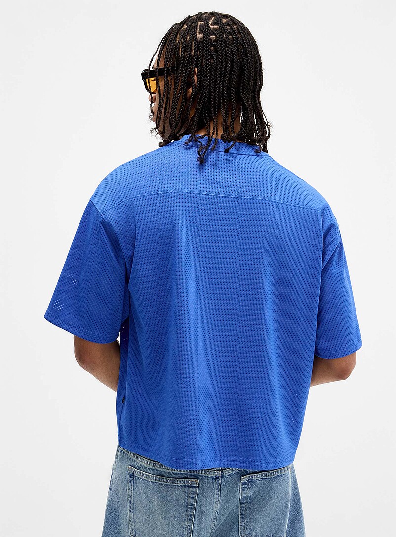 Djab: Le t-shirt graphique sport en filet &Eacute;cru - Lin pour homme