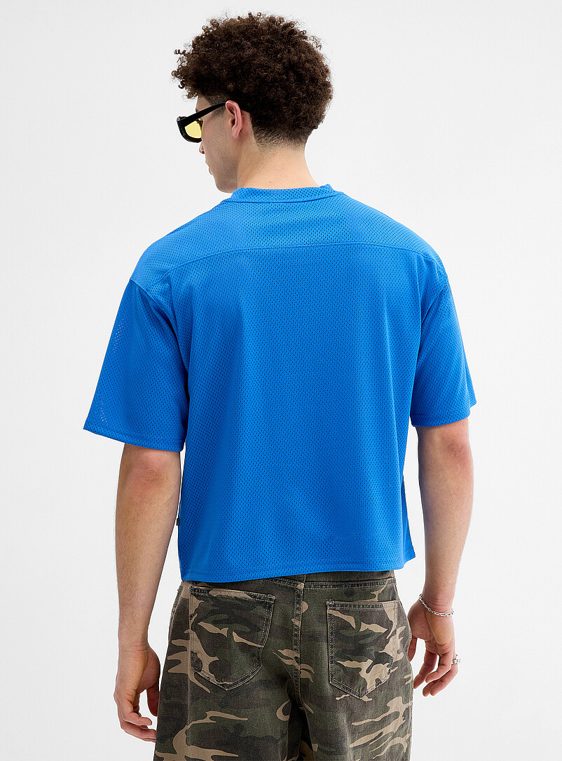 Djab Ecru/Linen Sports graphic mesh T-shirt for men