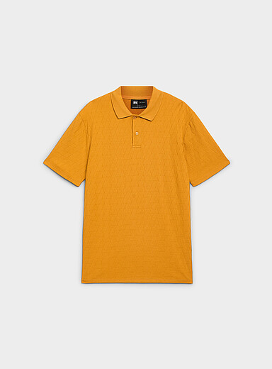 Le polo jacquard c&acirc;bles torsad&eacute;s