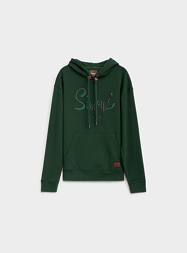 Simons: Le kangourou envers ratin&eacute; broderie 1840 <b>Collection Notre histoire en h&eacute;ritage</b> Unisexe Vert pour femme