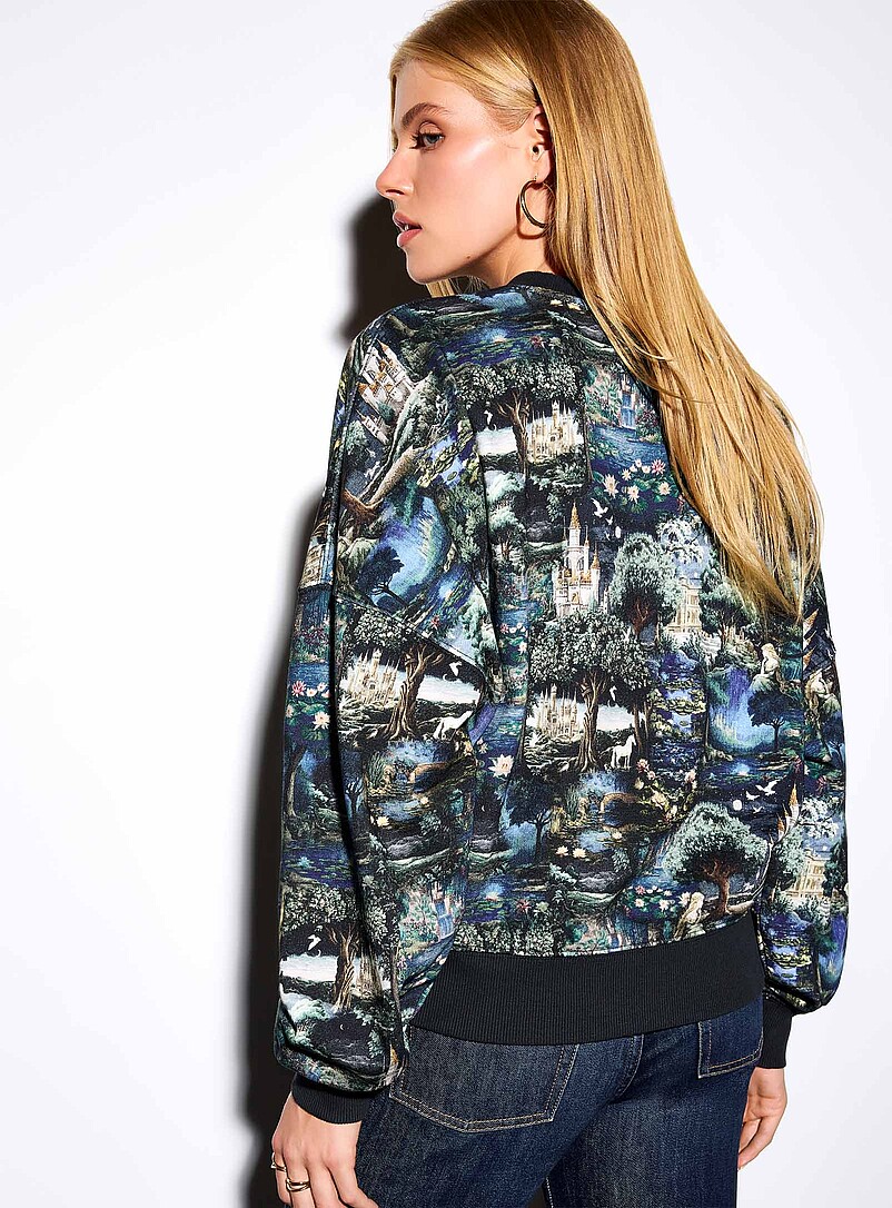 Printed drop-shoulder organic cotton sweatshirt product image 3