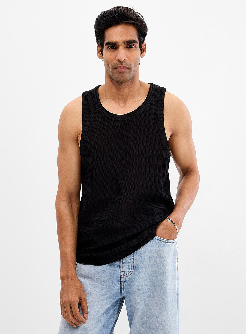 Openwork knit tank Comfort fit product image (primary)