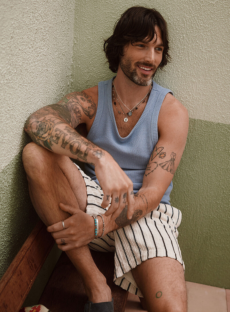 Openwork Knit Tank Comfort Fit