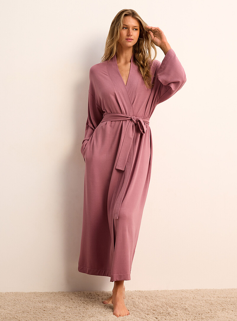 Brushed Underside Soft Long Robe