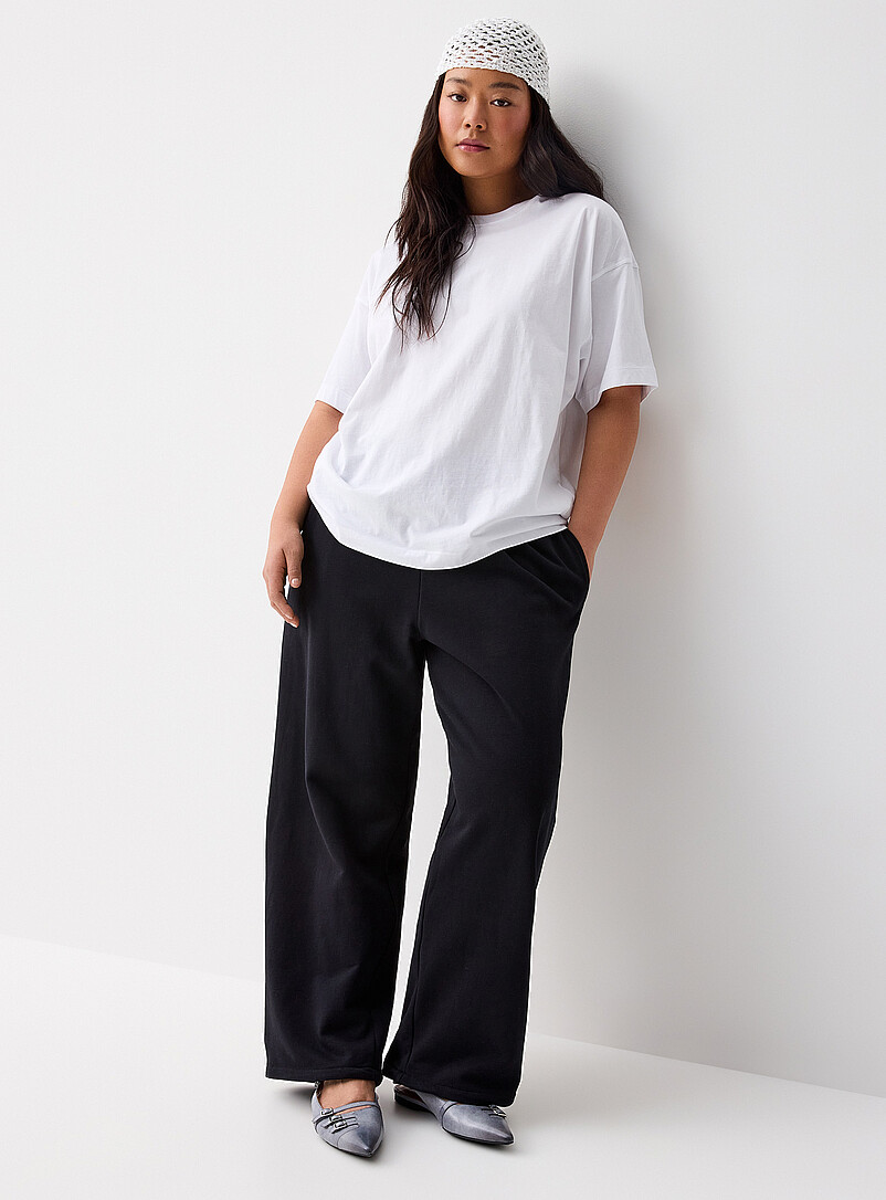 French terry wide-leg pant product image (primary)