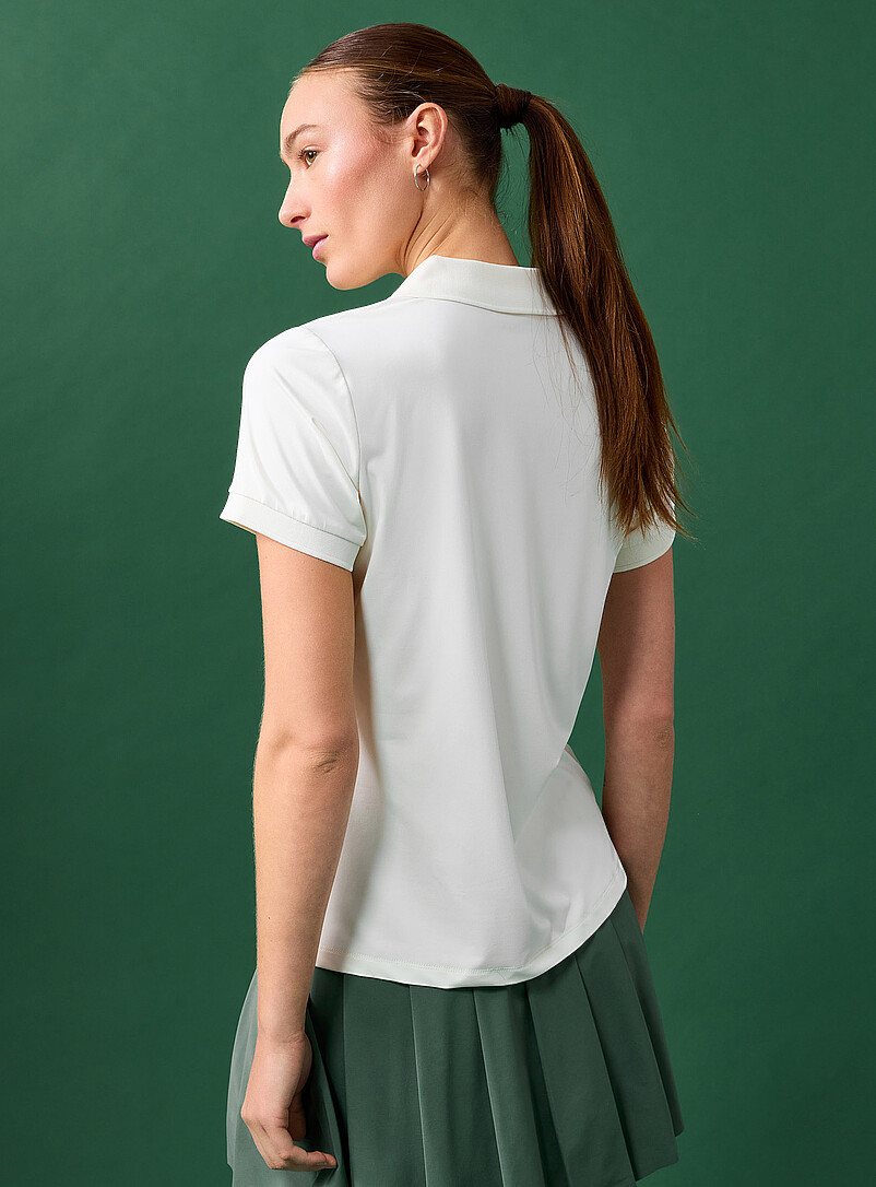 Velvety feel ribbed-trim golf polo product image 2