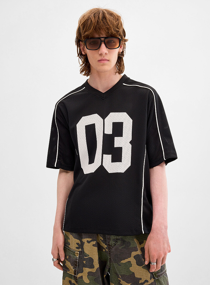 Number trim football jersey product image (primary)