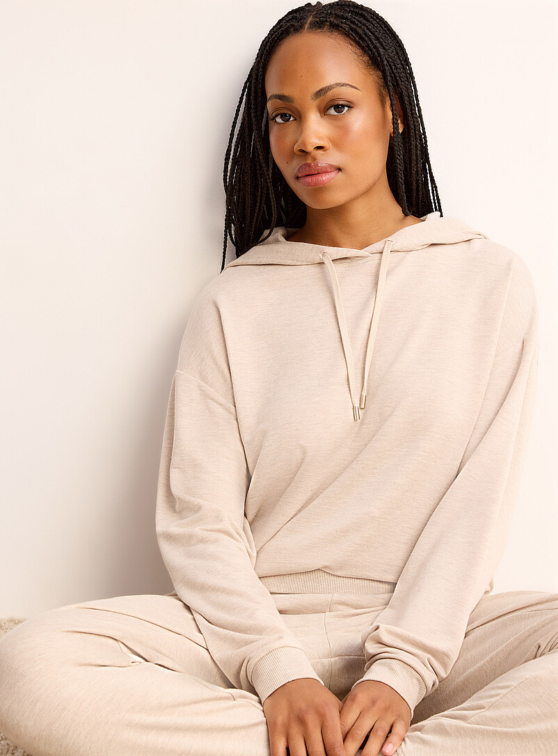 Supple Brushed Underside Hooded Jacket