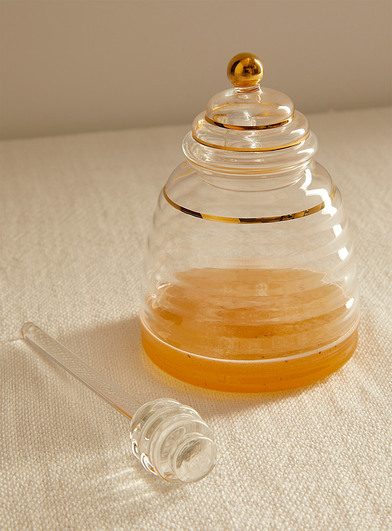 Simons Maison: Le pot à miel en verre Ensemble de 3 pièces Assorti