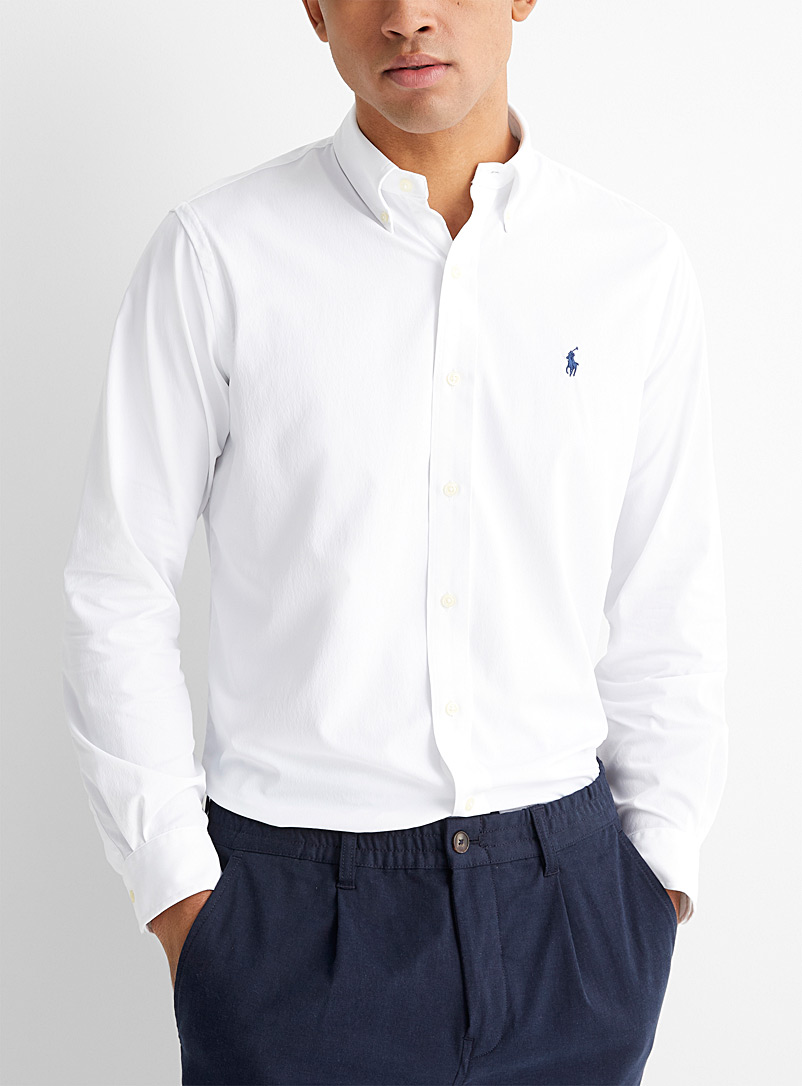 Polo Ralph Lauren White Minimalist performance shirt Comfort fit for men