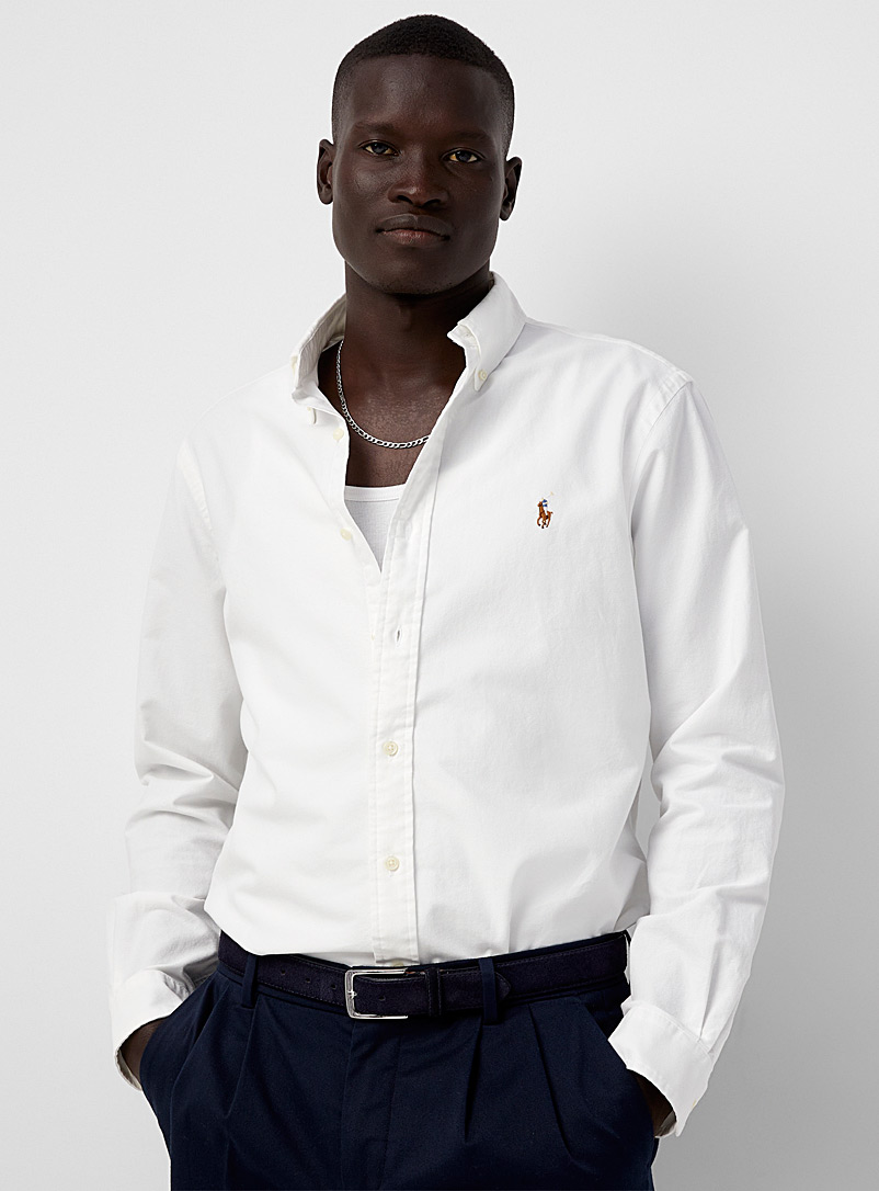 Polo Ralph Lauren White Polo Oxford shirt Comfort fit for men