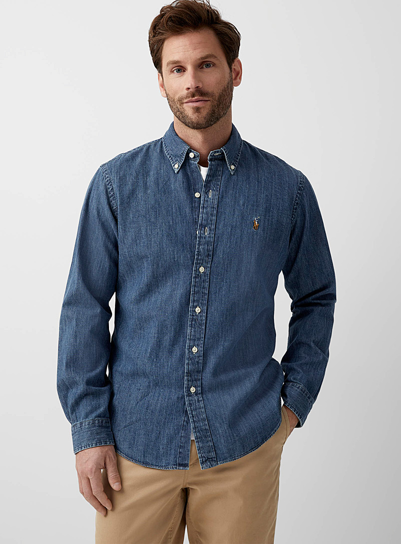 Minimalist denim shirt | Polo Ralph Lauren | Shop Men's Long Sleeve Casual  Shirts Online | Simons