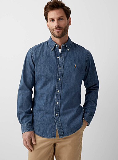 Polo Ralph Lauren Blue Minimalist denim shirt for men