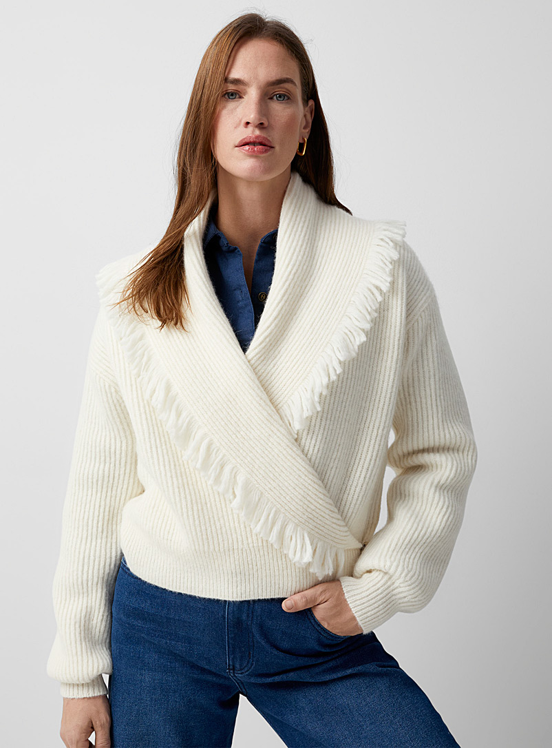 Fringed crossover sweater | Polo Ralph Lauren | Shop Women's Cardigans |  Simons