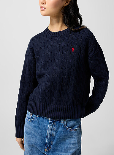 Le chandail tricot c&acirc;ble pur coton