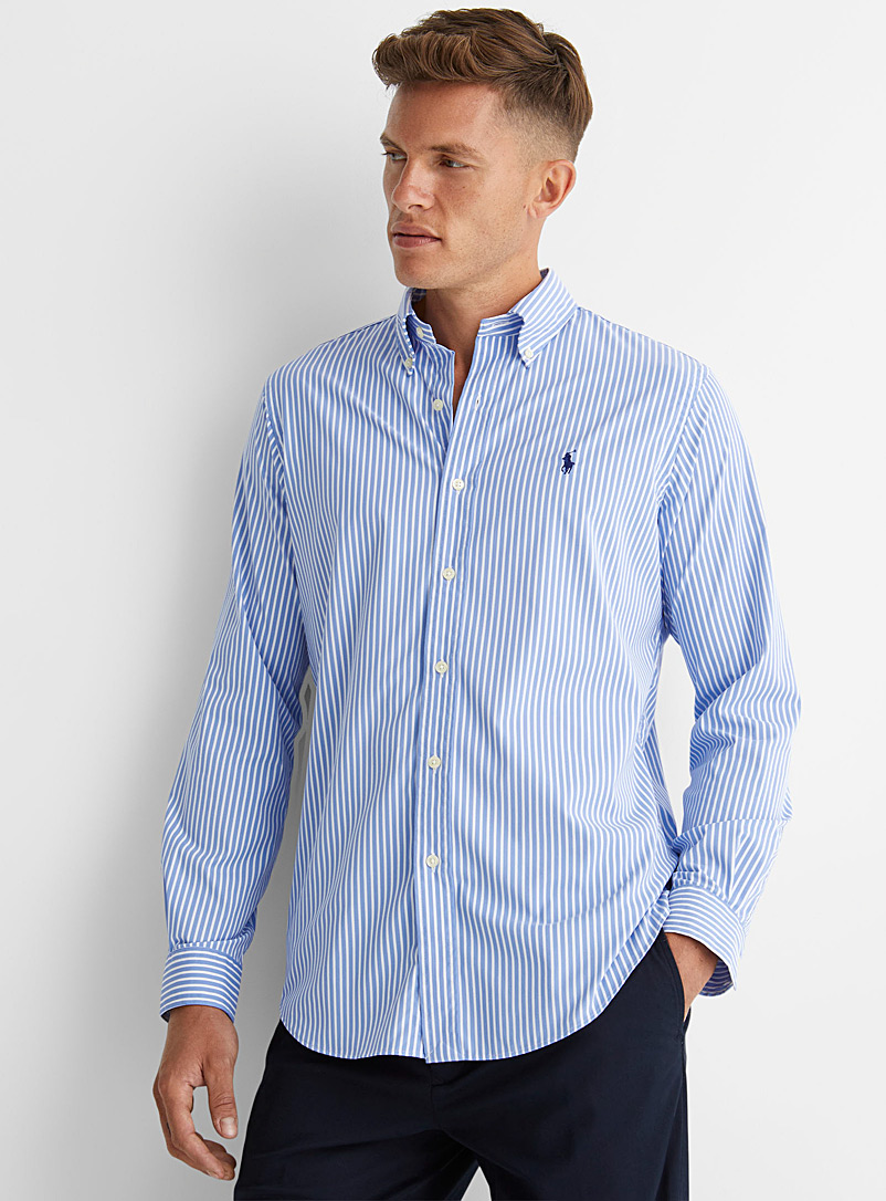 Chemise En Lin Homme Manches Longues - Coupe Décontractée Rayures Verticales Col Mao Avec Poche - M-3XL