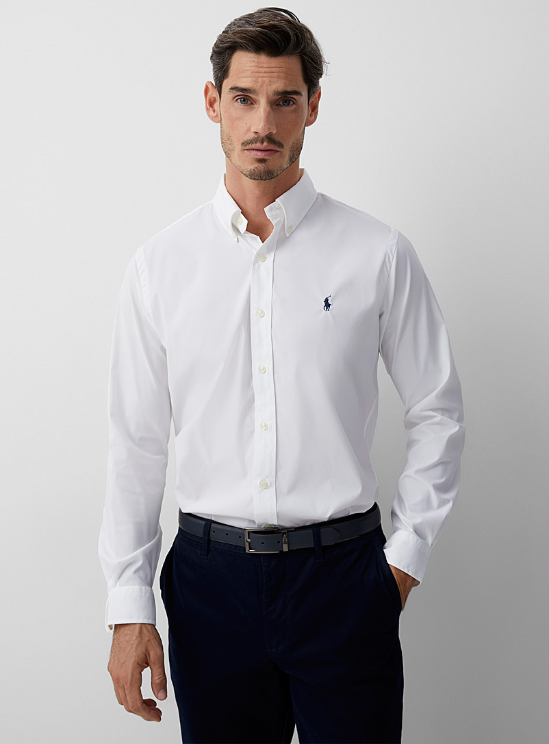 Polo Ralph Lauren: La chemise épurée performante Coupe confort Blanc pour homme