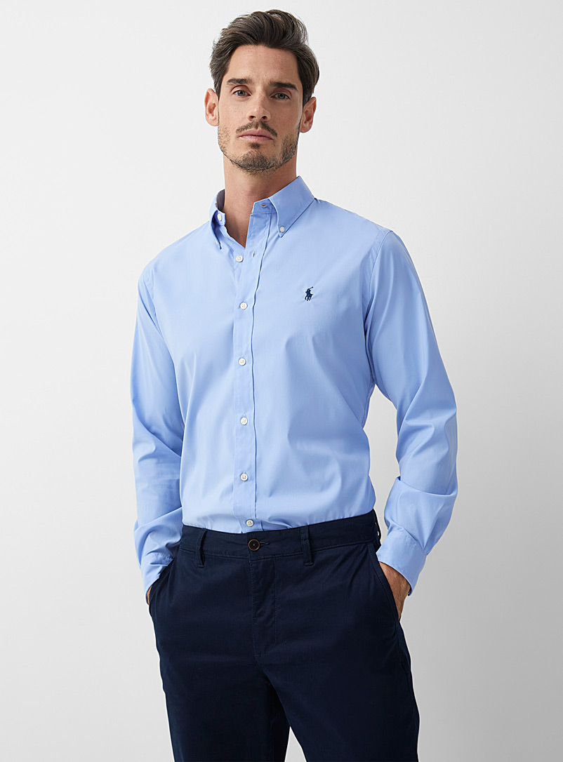 Polo Ralph Lauren Blue Minimalist performance shirt Comfort fit for men