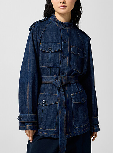 Multipocketed denim jacket