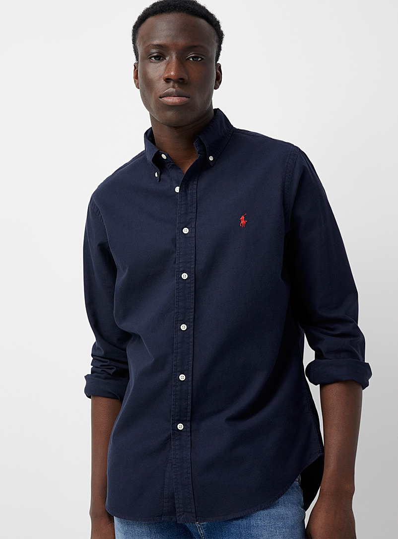 Polo Ralph Lauren: La chemise marine logo brodé Marine pour homme