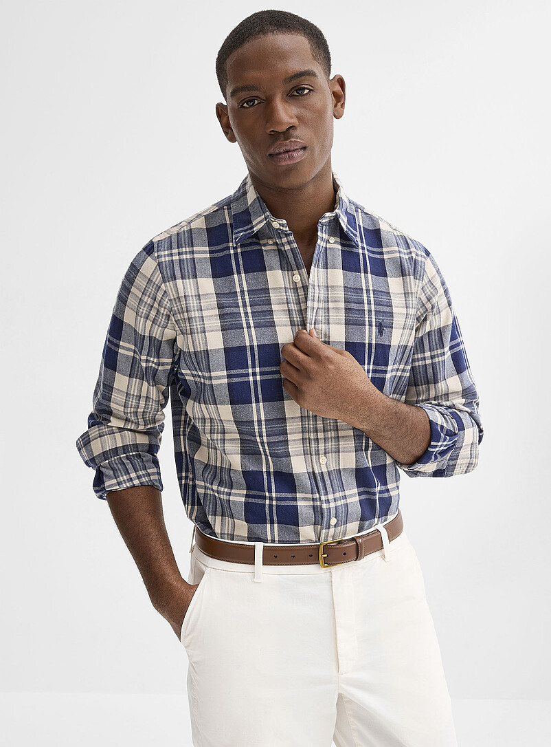 Blue check flannel shirt Classic fit | Polo Ralph Lauren | Shop