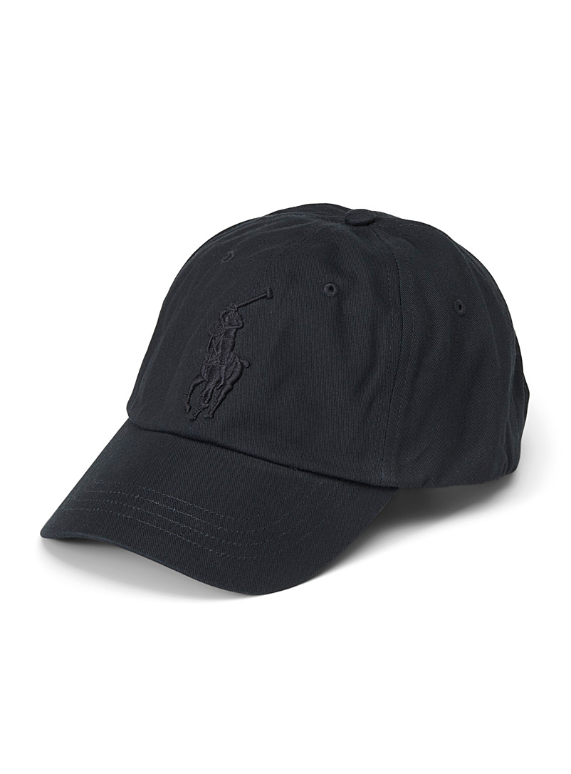 all black polo hat