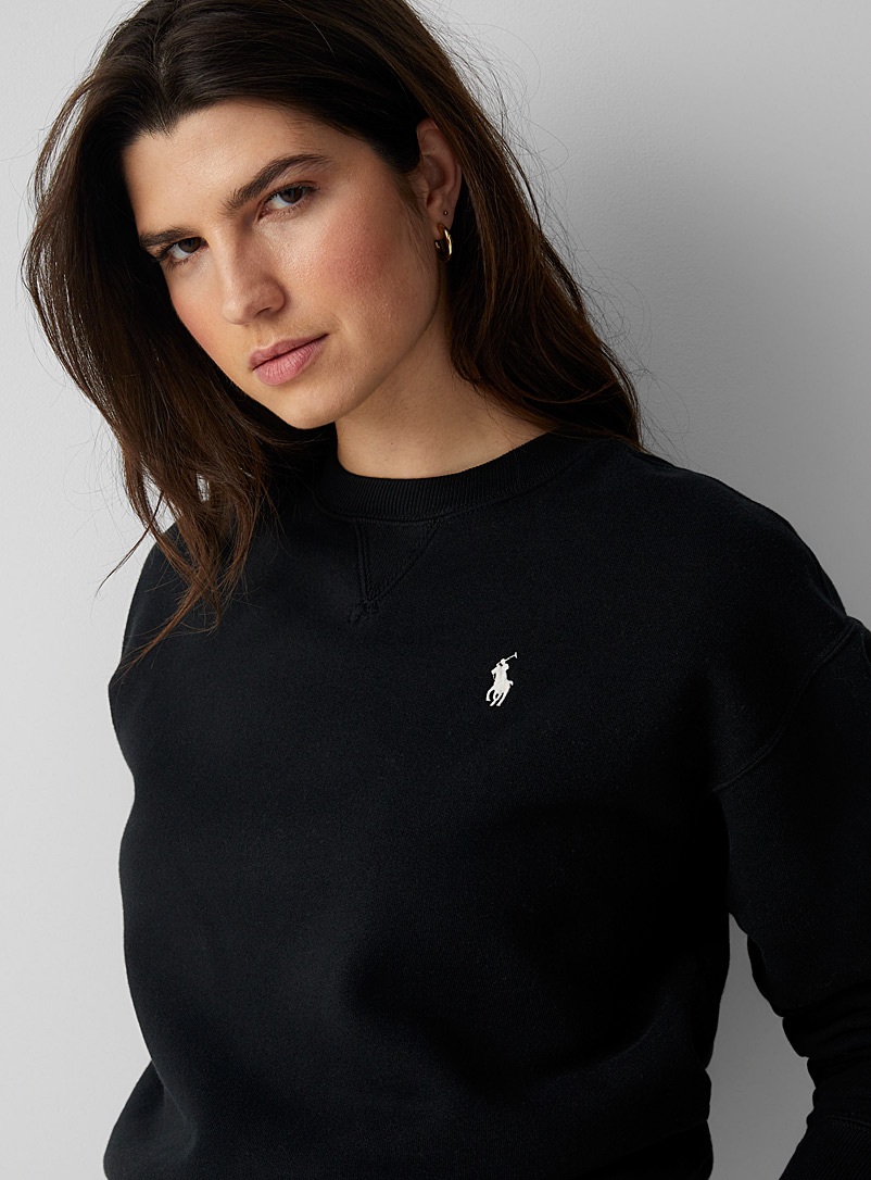 Polo Ralph Lauren: Le sweat molleton logo brodé Noir pour femme