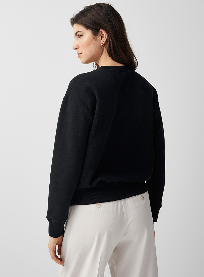 Polo Ralph Lauren Black Embroidered logo fleece sweatshirt for women