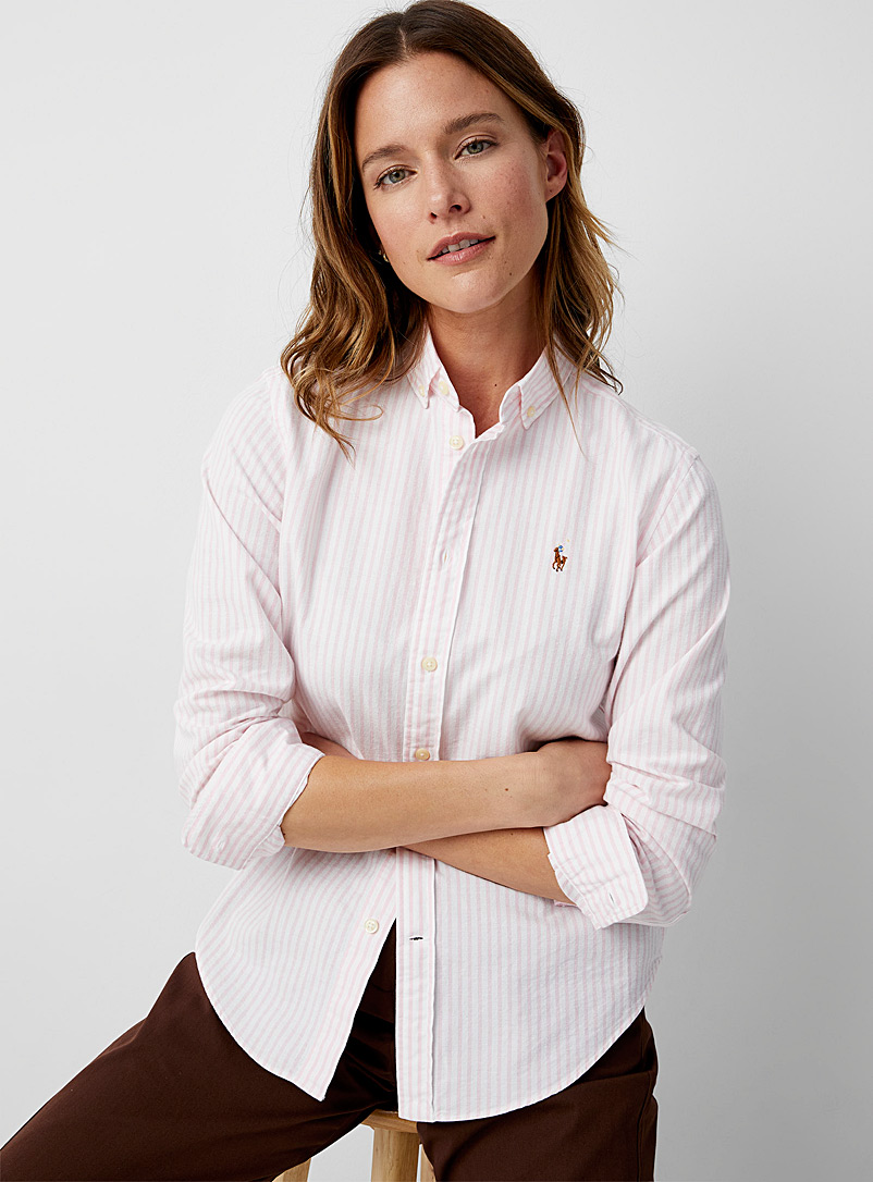 Polo Ralph Lauren Pink Two-tone stripe Oxford shirt for women