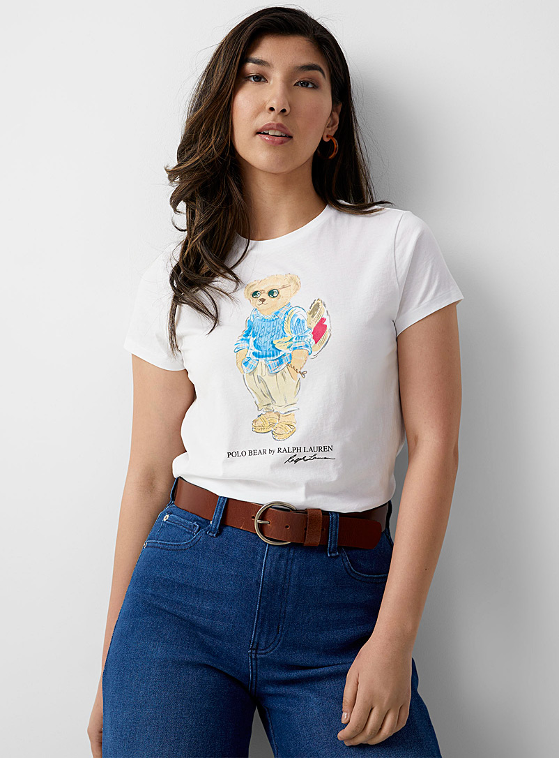 Polo Ralph Lauren: Le t-shirt ourson estival Blanc pour femme