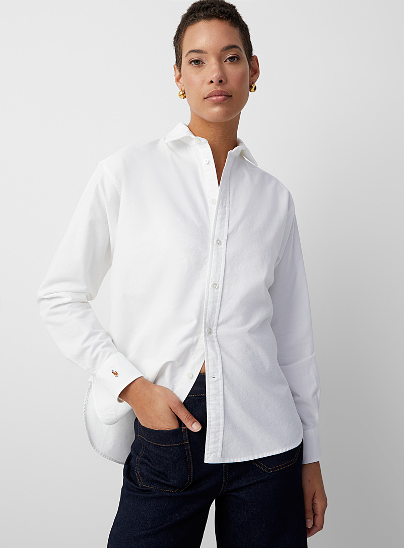 Polo Ralph Lauren: La chemise oxford coupe décontractée Blanc pour femme