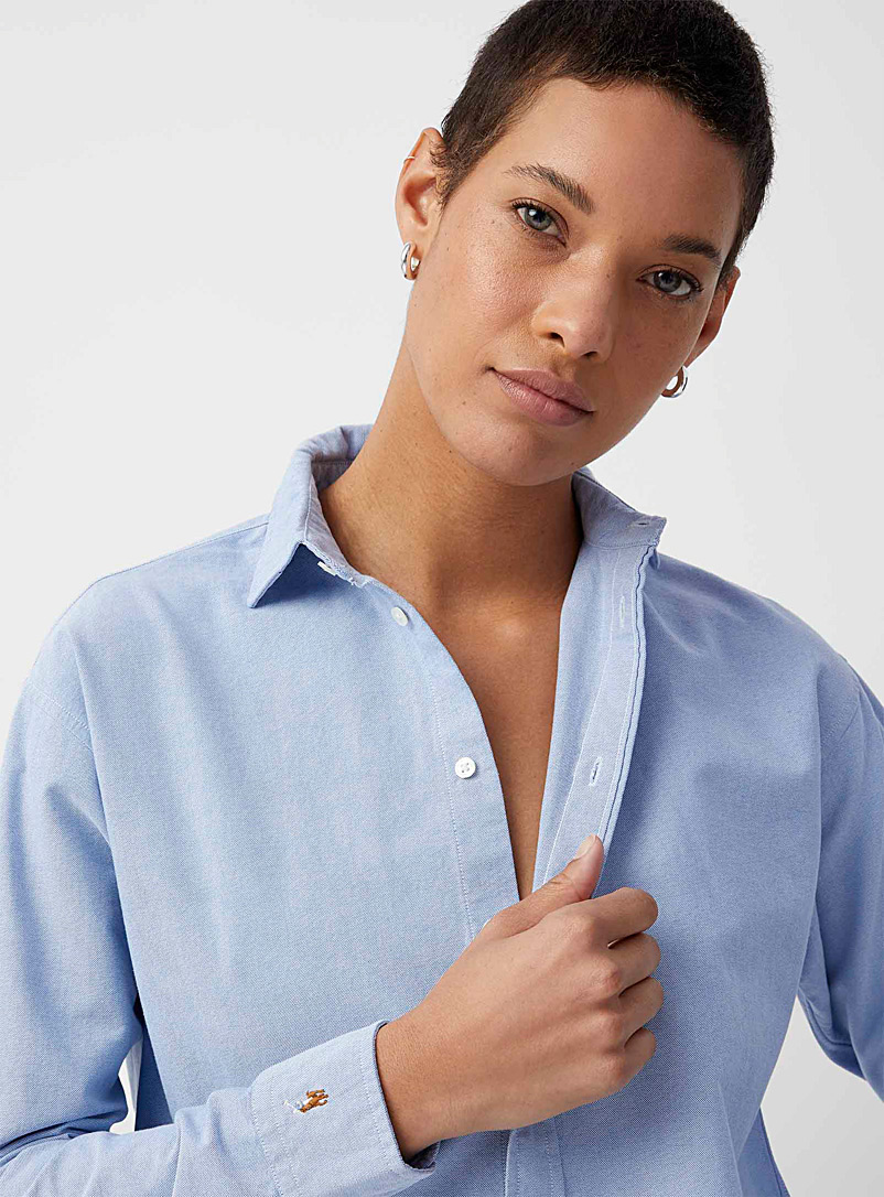 Polo Ralph Lauren: La chemise oxford coupe décontractée Bleu pour femme