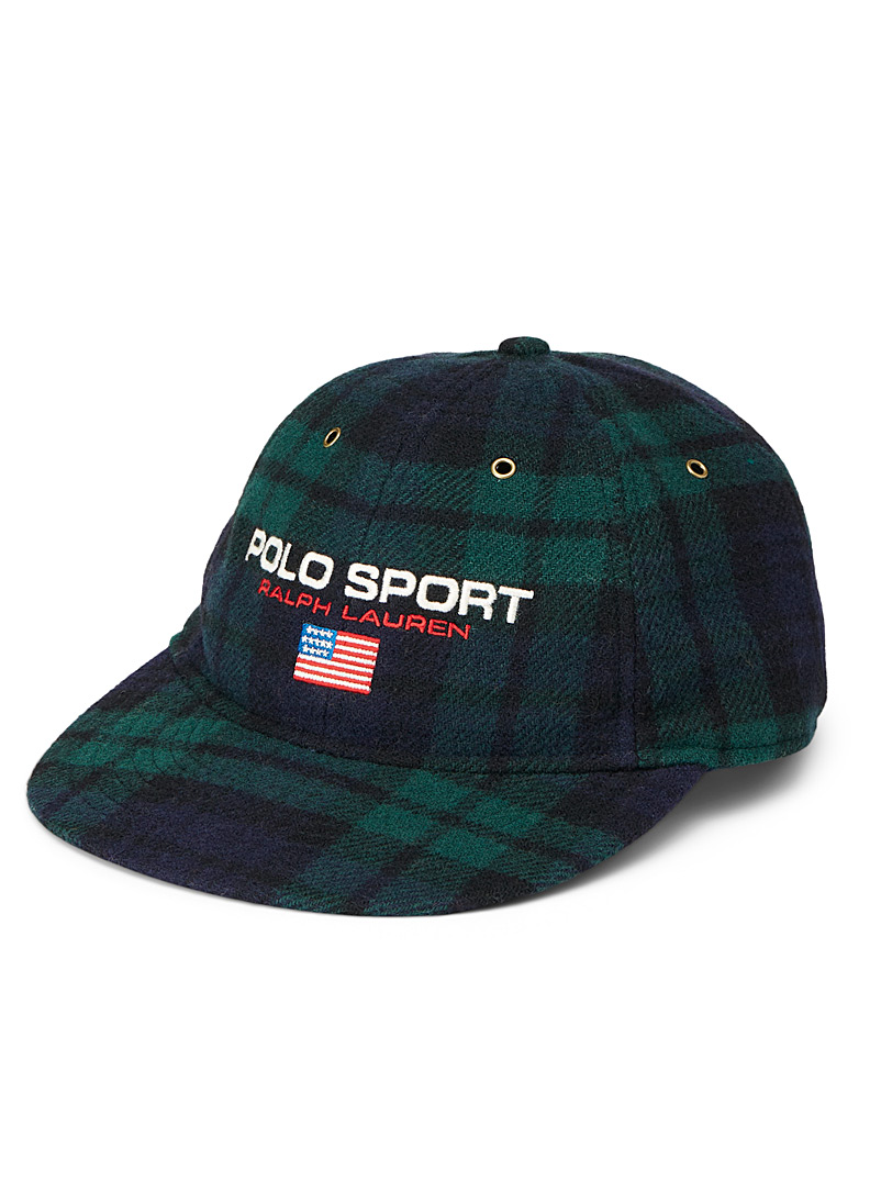 Polo Ralph Lauren Black Check baseball cap for men