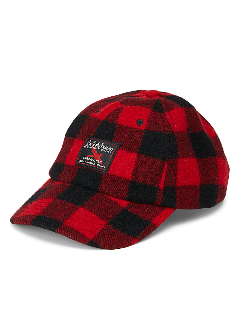Polo Ralph Lauren Red Buffalo check cap for men