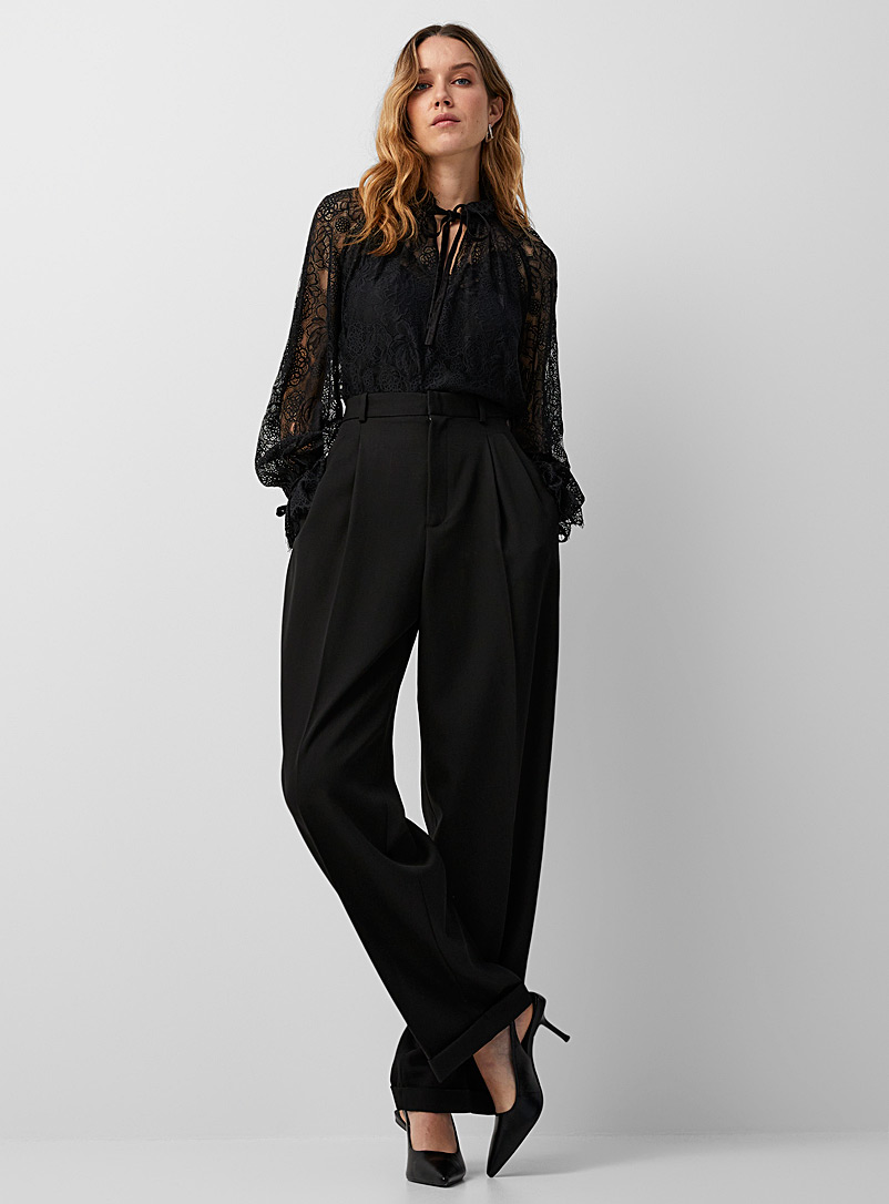 Le pantalon taille haute laine, Polo Ralph Lauren, Magasinez des Pantalons  Larges pour Femme en ligne