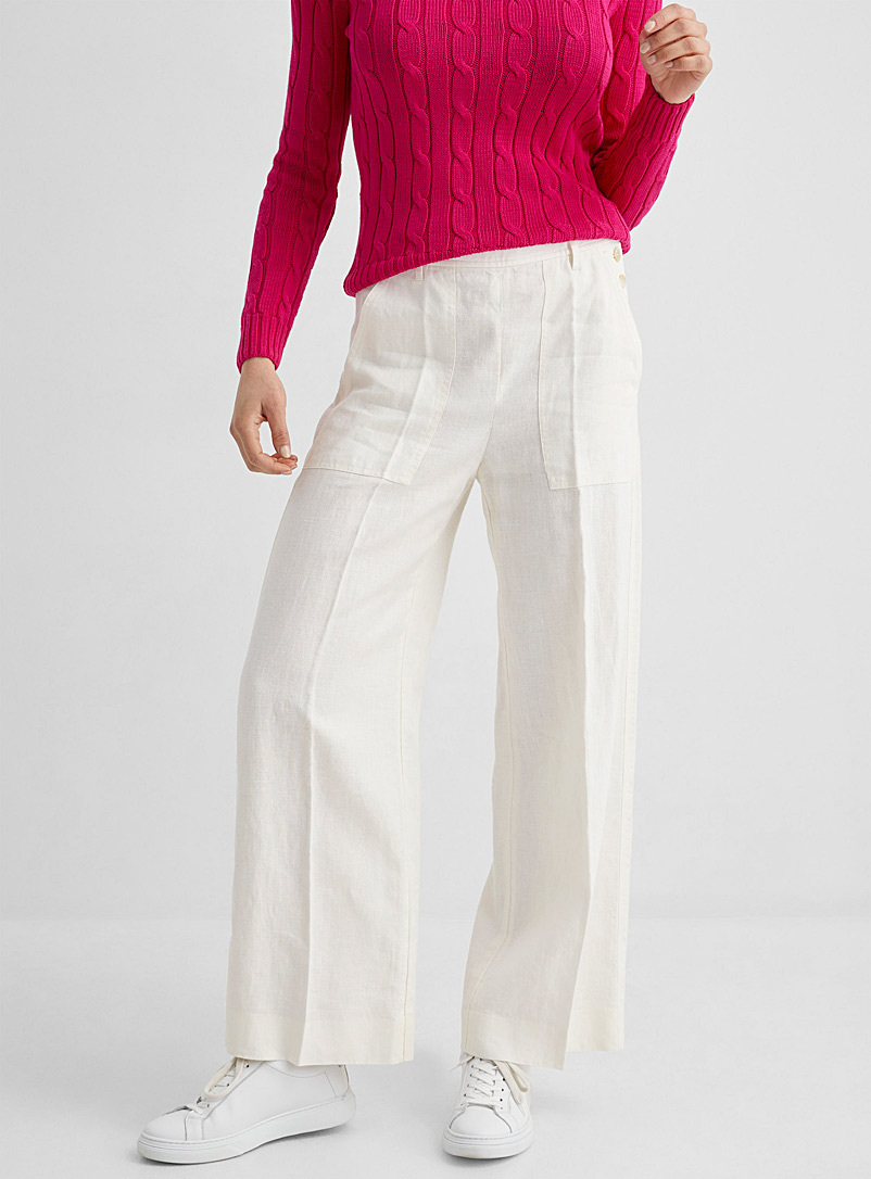 Side-button linen pant | Polo Ralph Lauren | Shop Women's Capris Online in  Canada | Simons
