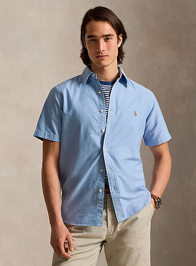Embroidered rider Oxford shirt <b>Classic fit</b>