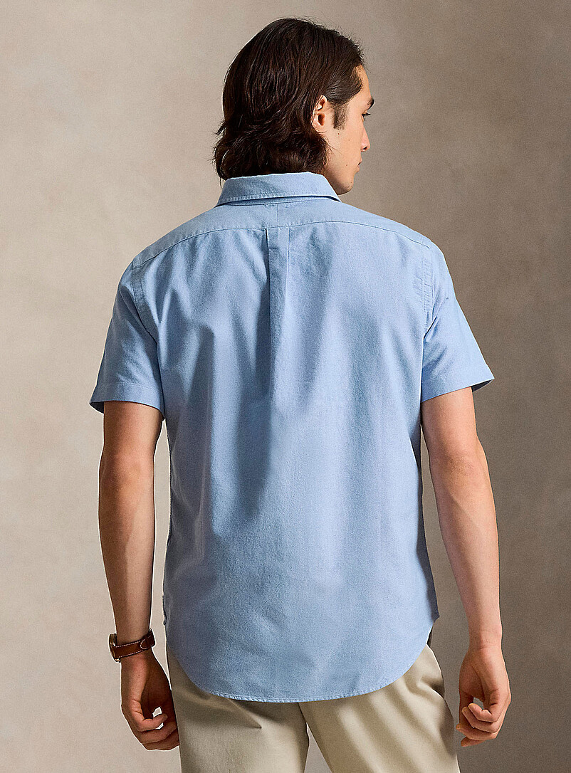 Polo Ralph Lauren White Embroidered rider Oxford shirt <b>Classic fit</b> for men